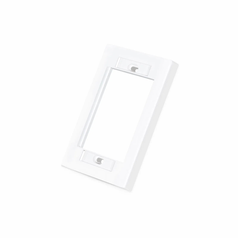 FyberOptix Single-Gang MOS Faceplate Frame, White