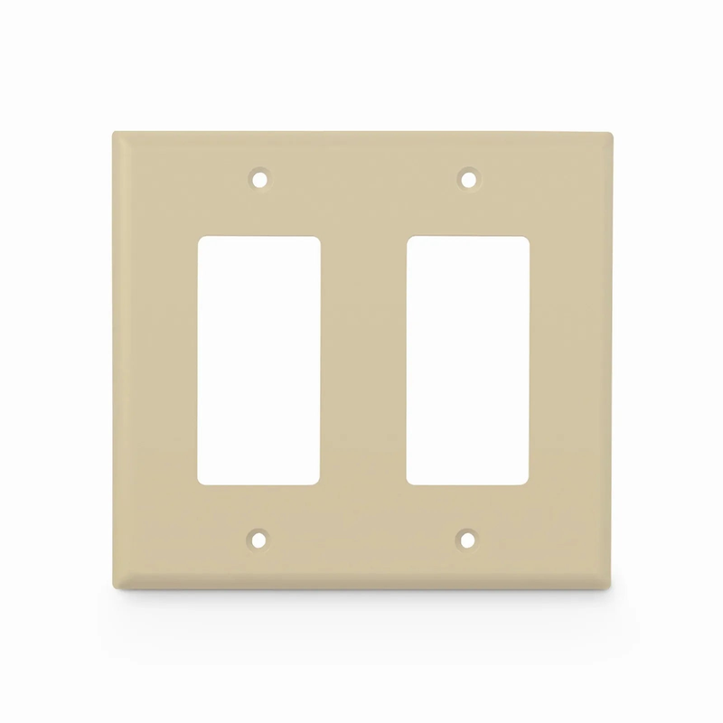FyberOptix Dual Gang FFSystem Screwless Faceplate Frame, White, 4.87"x4.94"