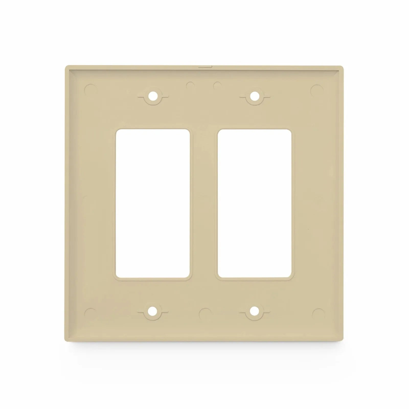 FyberOptix Dual Gang FFSystem Screwless Faceplate Frame, White, 4.87"x4.94"