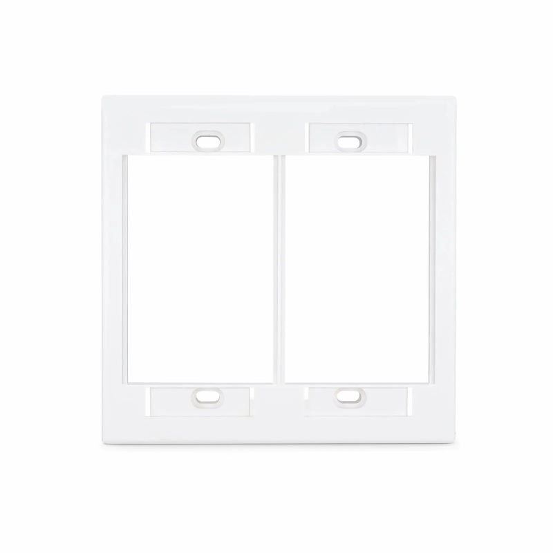 FyberOptix Dual-Gang MOS Faceplate Frame, White
