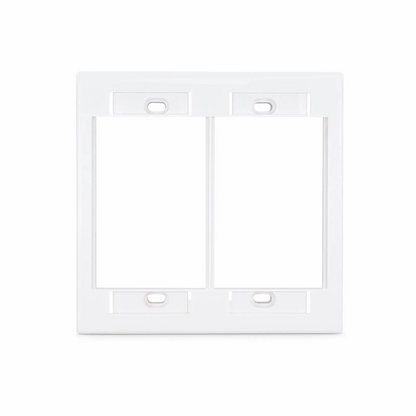 FyberOptix Dual-Gang MOS Faceplate Frame, White