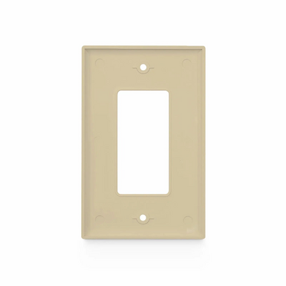 FyberOptix Single Gang FFSystem Screwless Faceplate Frame, White, 4.87"x2.95"