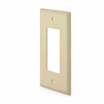 FyberOptix Single Gang FFSystem Screwless Faceplate Frame, White, 4.87"x2.95"