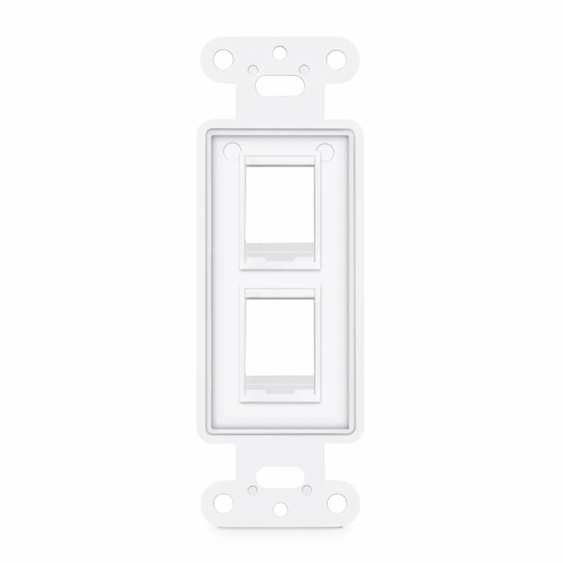 FyberOptix Faceplate Frame Keystone Insert, 2 Ports, White, 4.09'' x 1.40''