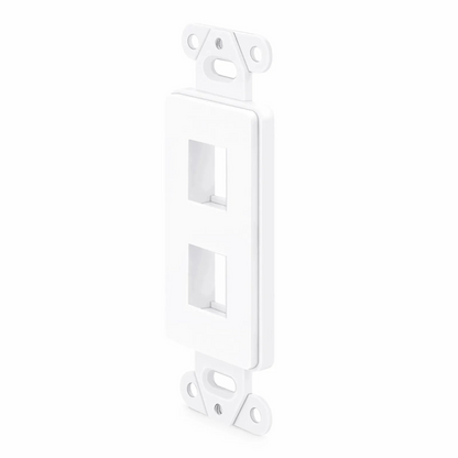 FyberOptix Faceplate Frame Keystone Insert, 2 Ports, White, 4.09'' x 1.40''