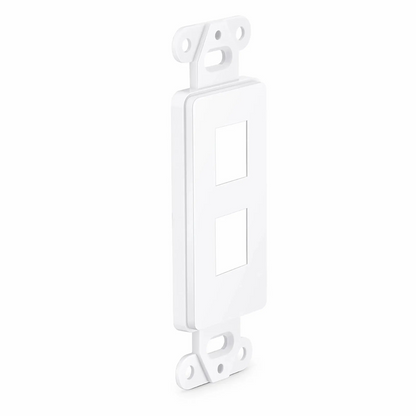 FyberOptix Faceplate Frame Keystone Insert, 2 Ports, White, 4.09'' x 1.40''