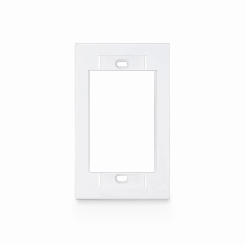 FyberOptix Single-Gang MOS Faceplate Frame, White