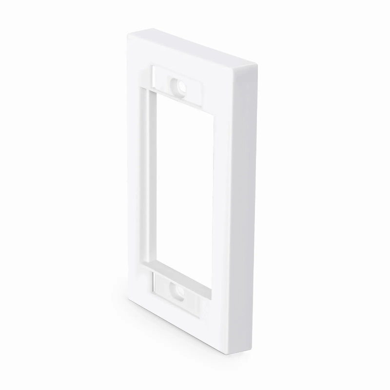FyberOptix Single-Gang MOS Faceplate Frame, White