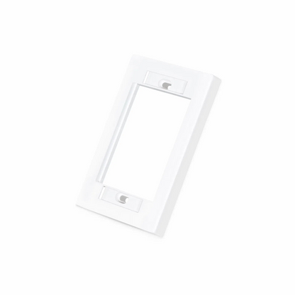 FyberOptix Single-Gang MOS Faceplate Frame, White
