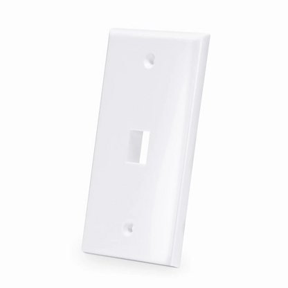 FyberOptix One Port Keystone Single Gang Wall Plate