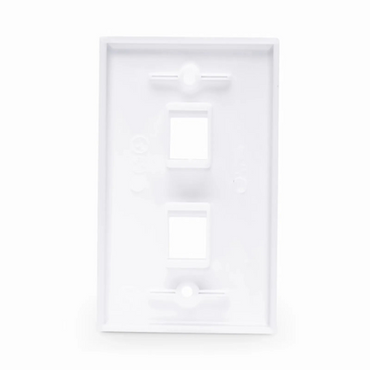 FyberOptix Two Ports Keystone Single Gang Wall Plate