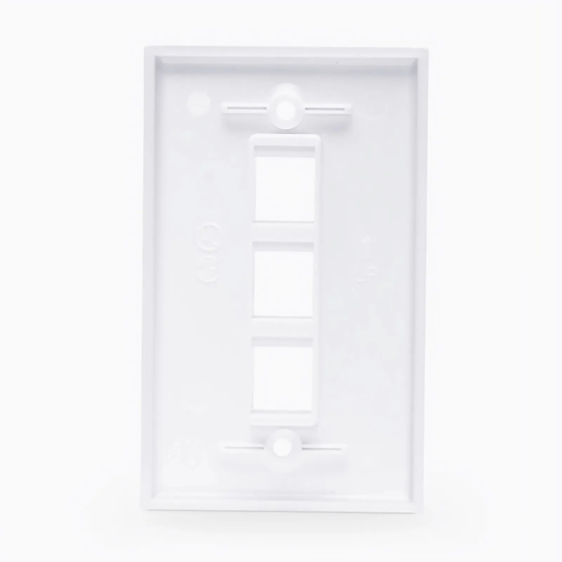 FyberOptix Three Ports Keystone Single Gang Wall Plate