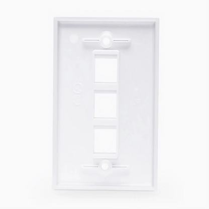 FyberOptix Three Ports Keystone Single Gang Wall Plate