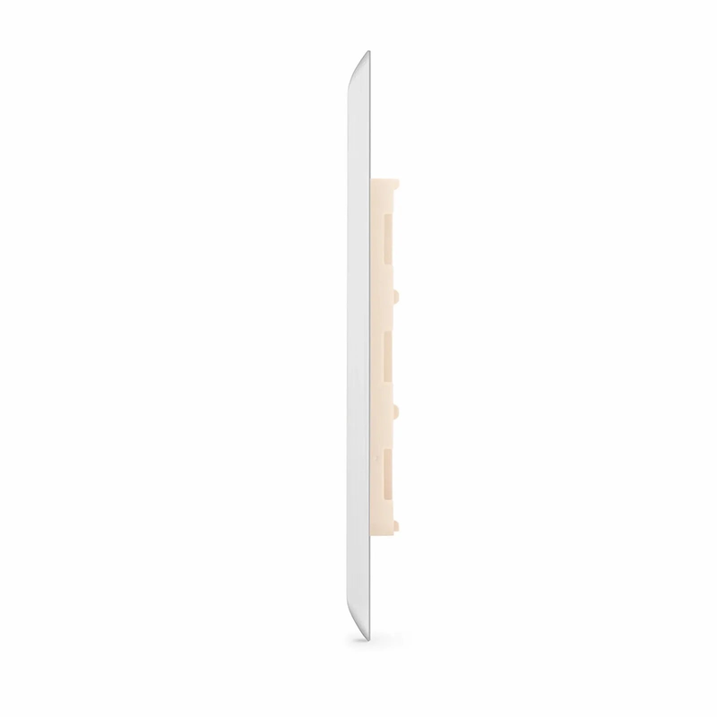 FyberOptix SyncEase Stainless Steel Two Port Keystone Single Gang Wall Plate