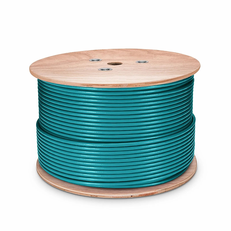 FyberOptix Cat6a Industrial Ethernet Bulk Cable, 1000ft (305m), 26AWG Stranded Pure Bare Copper Wire, 750MHz, Shielded (S/FTP), PUR, with Reel