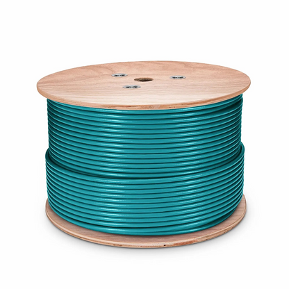 FyberOptix Cat6a Industrial Ethernet Bulk Cable, 1000ft (305m), 26AWG Stranded Pure Bare Copper Wire, 750MHz, Shielded (S/FTP), PUR, with Reel
