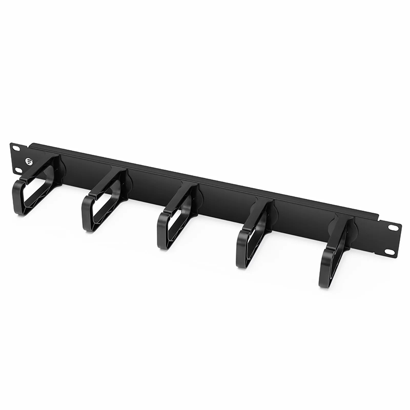 FyberOptix Horizontal Single Sided Manager, 1RU, 5 Snap-in D-Rings, 3.37 in. Depth