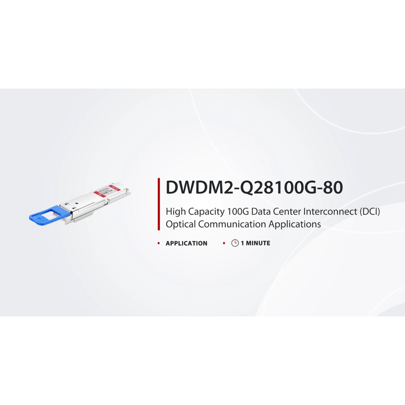 FyberOptix Cisco C35 C36 Compatible QSFP28 100G DWDM PAM4 80km (Require EDFA and TDCM) DOM Duplex CS/UPC SMF Optical Transceiver Module for Transmission