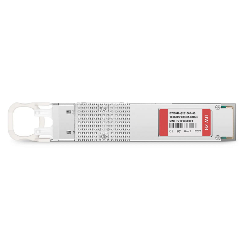 FyberOptix Cisco C35 C36 Compatible QSFP28 100G DWDM PAM4 80km (Require EDFA and TDCM) DOM Duplex CS/UPC SMF Optical Transceiver Module for Transmission