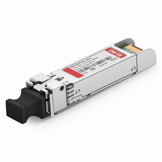 FyberOptix Cisco Compatible SFP+ 10G DWDM C-band Tunable 96Chs 50GHz 40km DOM Duplex LC/UPC SMF Optical Transceiver Module for Transmission