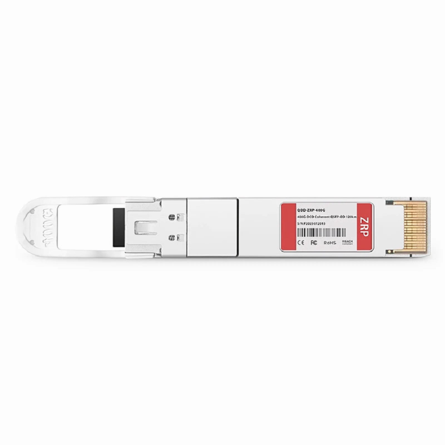 FyberOptix Cisco QDD-400G-ZRP-S Compatible QSFP-DD DCO 400G DWDM Tunable Coherent ITU CH13-CH61 50GHz >120km DOM Duplex LC/UPC SMF Optical Transceiver Module for Transmission