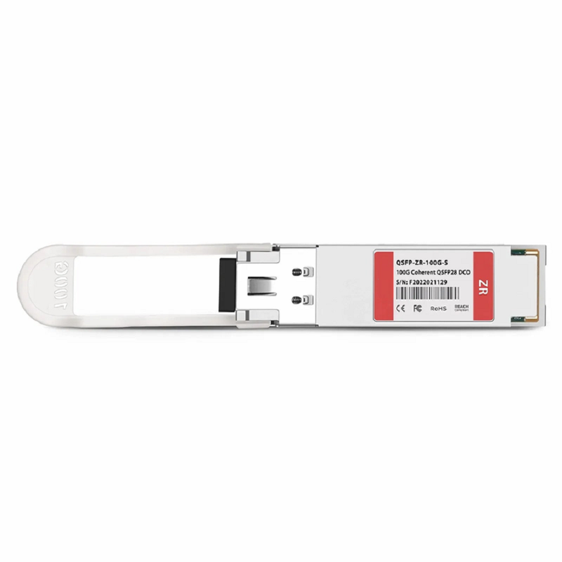 FyberOptix Ciena Compatible QSFP28 DCO 100G DWDM C-band Tunable Coherent 80km DOM Duplex LC/UPC SMF Optical Transceiver Module for Transmission(Industrial)