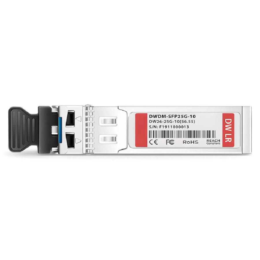 FyberOptix Cisco C26 DWDM-SFP25G-56.55 Compatible SFP28 25G DWDM 1556.55nm 100GHz 10km DOM Duplex LC/UPC SMF Optical Transceiver Module for Transmission