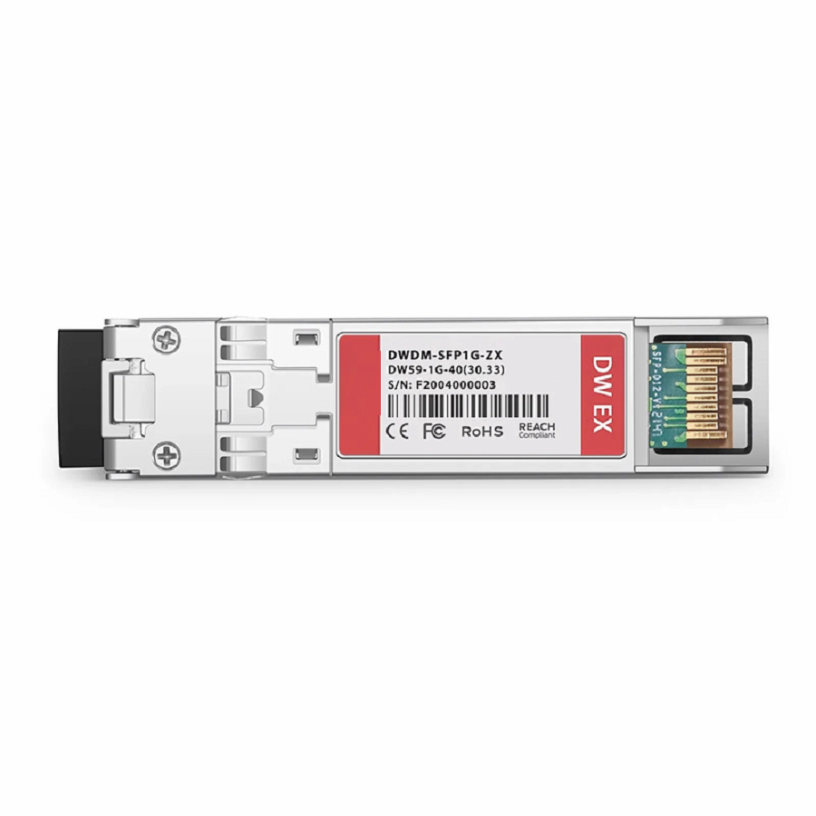 FyberOptix Cisco C59 DWDM-SFP-3033-40 Compatible SFP 1000BASE-DWDM 1530.33nm 100GHz 40km DOM Duplex LC/UPC SMF Optical Transceiver Module for Transmission