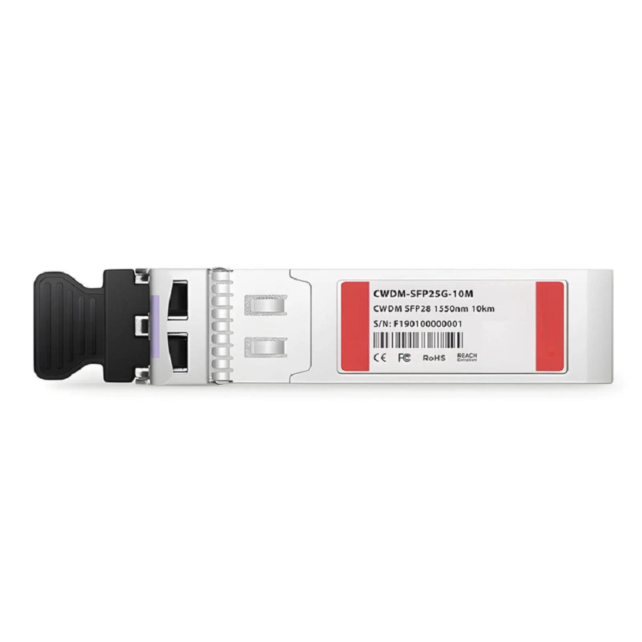 FyberOptix Cisco CWDM-SFP25G-1550-10 Compatible SFP28 25G CWDM 1550nm 10km DOM Duplex LC/UPC SMF Optical Transceiver Module for Transmission