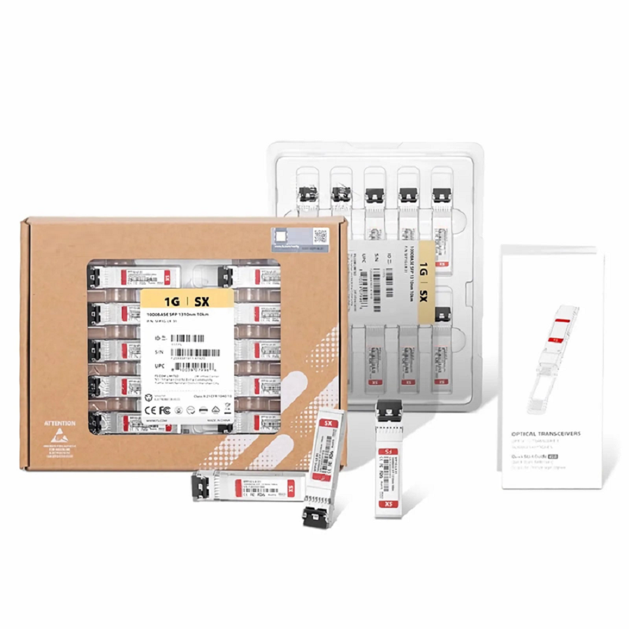 FyberOptix HPE Aruba J4858D Compatible 1000BASE-SX SFP 850nm 550m DOM Duplex LC/UPC MMF Optical Transceiver Module