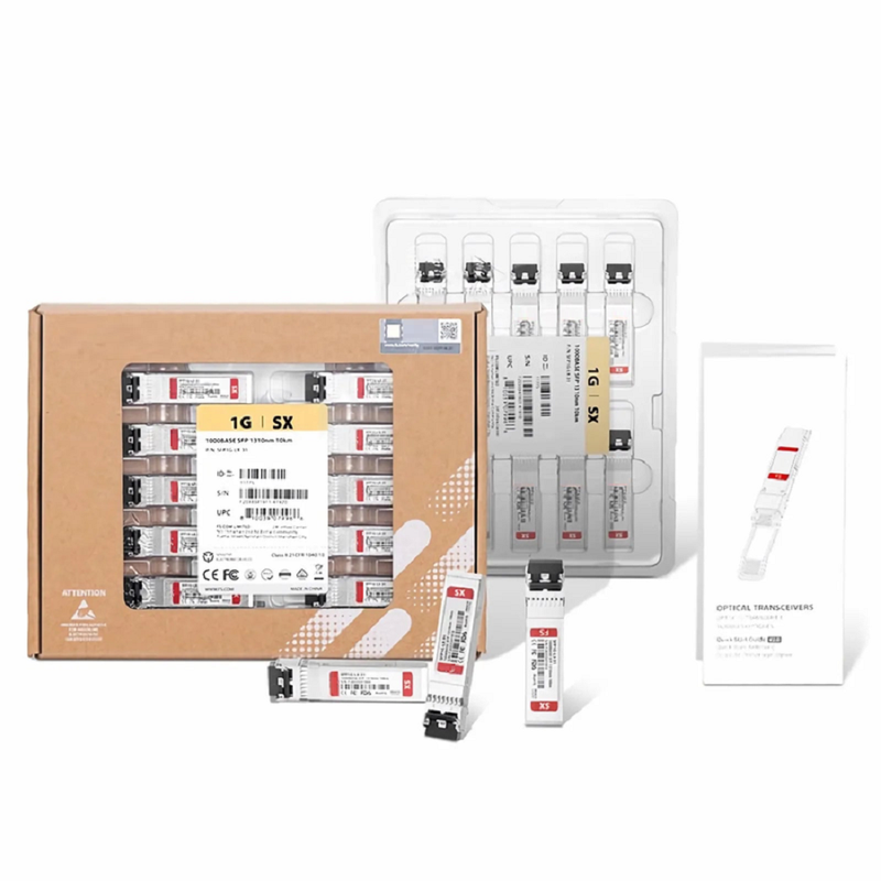 FyberOptix Dell PowerConnect 320-2881 Compatible 1000BASE-SX SFP 850nm 550m DOM Duplex LC/UPC MMF Optical Transceiver Module