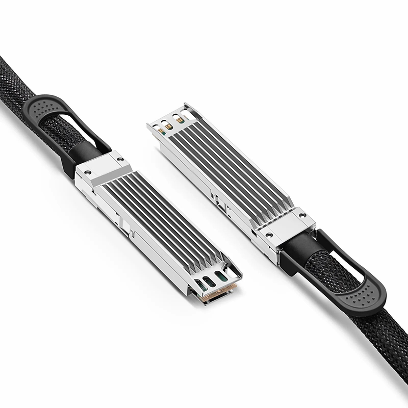 FyberOptix 1m (3ft) NVIDIA/Mellanox MCP4Y10-N001 Compatible 800G OSFP 8 x 100G PAM4 Finned Top InfiniBand NDR Passive Direct Attach Copper Twinax Cable for Quantum-2 Switches