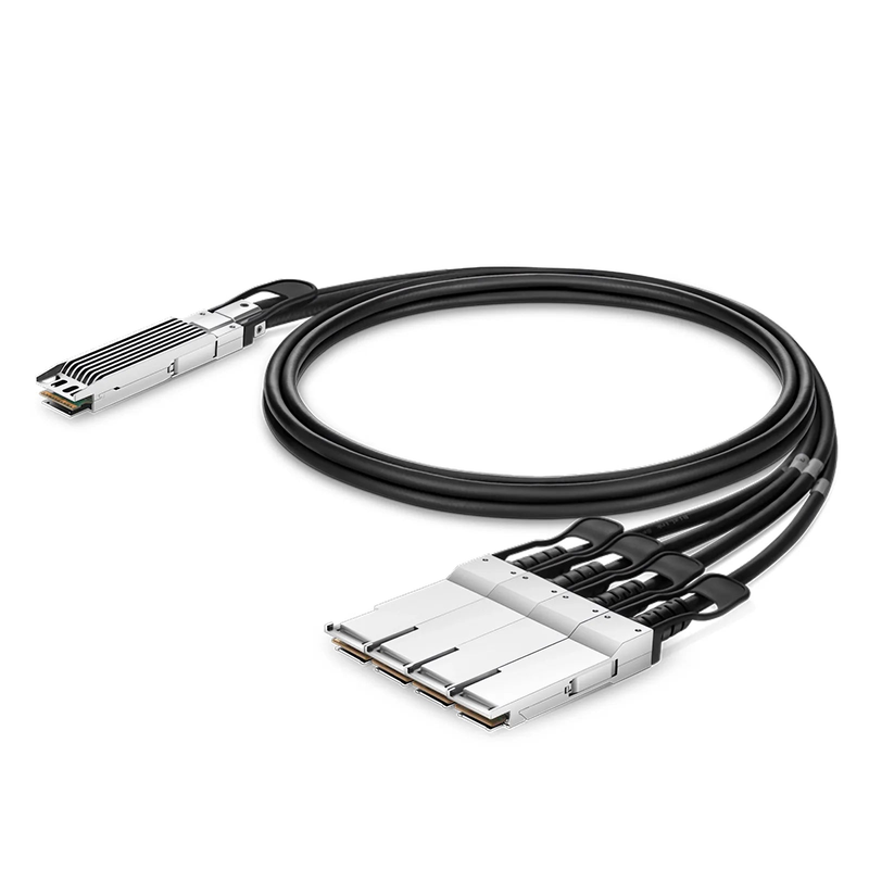 FyberOptix 1m (3ft) NVIDIA/Mellanox MCP7Y40-N001 Compatible 800G OSFP 8 x 100G PAM4 Finned Top to 4 x 200G QSFP112 2 x 100G PAM4 InfiniBand NDR Passive Direct Attach Copper Breakout Cable for Quantum-2 Switches and ConnectX-7 HCA