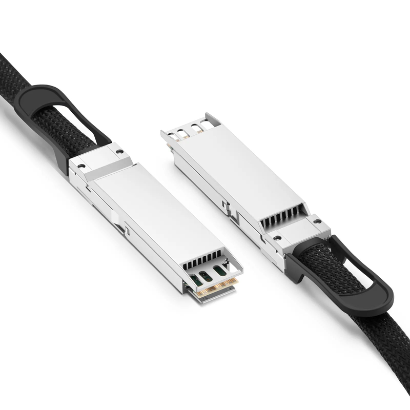 FyberOptix 0.5m (2ft) NVIDIA/Mellanox Compatible 1.6T OSFP224 8 x 200G PAM4 Closed Finned Top InfiniBand XDR Passive Direct Attach Copper Twinax Cable