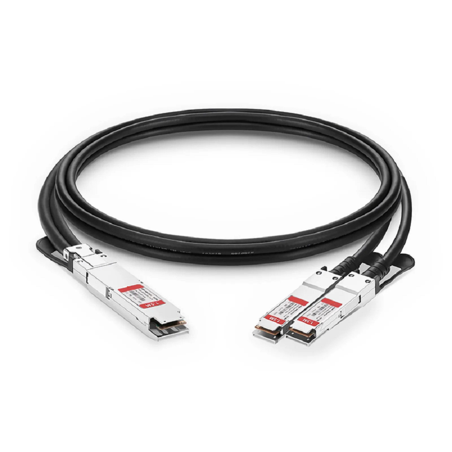 FyberOptix 1m (3ft) NVIDIA/Mellanox MCP7Y60-H001 Compatible 400G OSFP 8 x 50G PAM4 Finned Top to 2 x 200G QSFP56 4 x 50G PAM4 InfiniBand HDR Passive Direct Attach Copper Breakout Cable for Quantum-2 Switches and ConnectX-6 HCA
