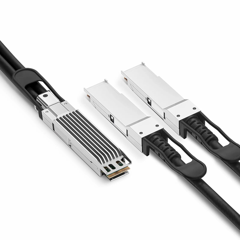FyberOptix 1m (3ft) NVIDIA/Mellanox MCP7Y60-H001 Compatible 400G OSFP 8 x 50G PAM4 Finned Top to 2 x 200G QSFP56 4 x 50G PAM4 InfiniBand HDR Passive Direct Attach Copper Breakout Cable for Quantum-2 Switches and ConnectX-6 HCA