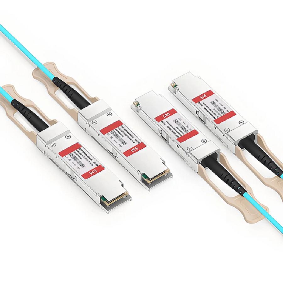 FyberOptix 5m (16ft) NVIDIA/Mellanox MFS1S90-H003E Compatible 2 x 200G QSFP56 4 x 50G PAM4 to 2 x 200G QSFP56 4 x 50G PAM4 InfiniBand HDR Active Optical Breakout Cable for Quantum Switches