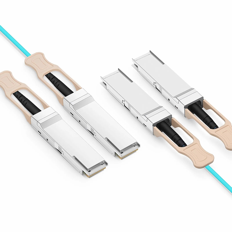 FyberOptix 5m (16ft) NVIDIA/Mellanox MFS1S90-H003E Compatible 2 x 200G QSFP56 4 x 50G PAM4 to 2 x 200G QSFP56 4 x 50G PAM4 InfiniBand HDR Active Optical Breakout Cable for Quantum Switches
