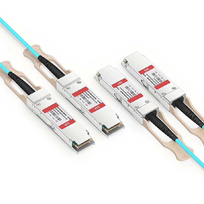 FyberOptix 3m (10ft) NVIDIA/Mellanox MFS1S90-H003E Compatible 2 x 200G QSFP56 4 x 50G PAM4 to 2 x 200G QSFP56 4 x 50G PAM4 InfiniBand HDR Active Optical Breakout Cable for Quantum Switches