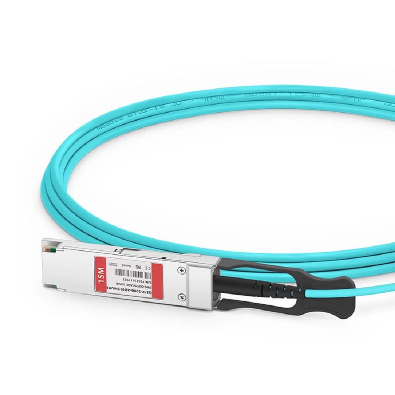 FyberOptix 15m (49ft) NVIDIA/Mellanox MFS1S90-H003E Compatible 2 x 200G QSFP56 4 x 50G PAM4 to 2 x 200G QSFP56 4 x 50G PAM4 InfiniBand HDR Active Optical Breakout Cable for Quantum Switches