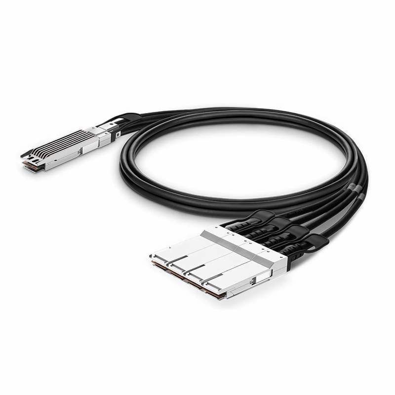 FyberOptix 2m (7ft) NVIDIA/Mellanox MCP7Y70-H002 Compatible 400G OSFP 8 x 50G PAM4 Finned Top to 4 x 100G QSFP56 2 x 50G PAM4 InfiniBand HDR Passive Direct Attach Copper Breakout Cable for Quantum-2 Switches and ConnectX-6 HCA