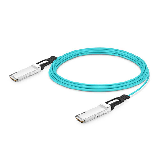 FyberOptix 30m (98ft) NVIDIA/Mellanox Compatible 400G QSFP112 4 x 100G PAM4 InfiniBand NDR Active Optical Cable for ConnectX-7 HCA