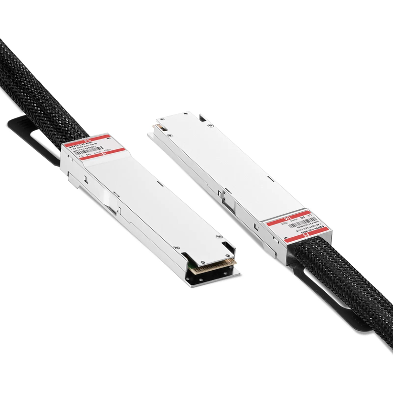 FyberOptix 1m (3ft) NVIDIA/Mellanox MCA4K00-X001 Compatible 1.6T OSFP224 8 x 200G PAM4 Flat Top InfiniBand XDR Active Direct Attach Copper Twinax Cable