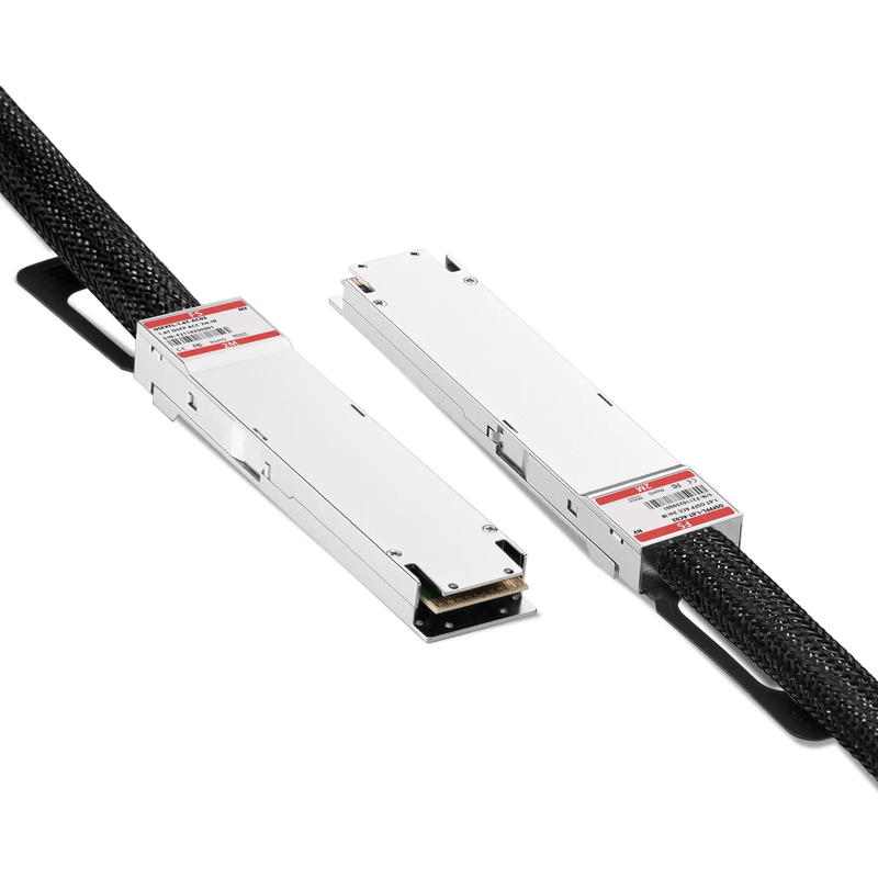 FyberOptix 2m (7ft) NVIDIA/Mellanox MCA4K00-X002 Compatible 1.6T OSFP224 8 x 200G PAM4 Flat Top InfiniBand XDR Active Direct Attach Copper Twinax Cable