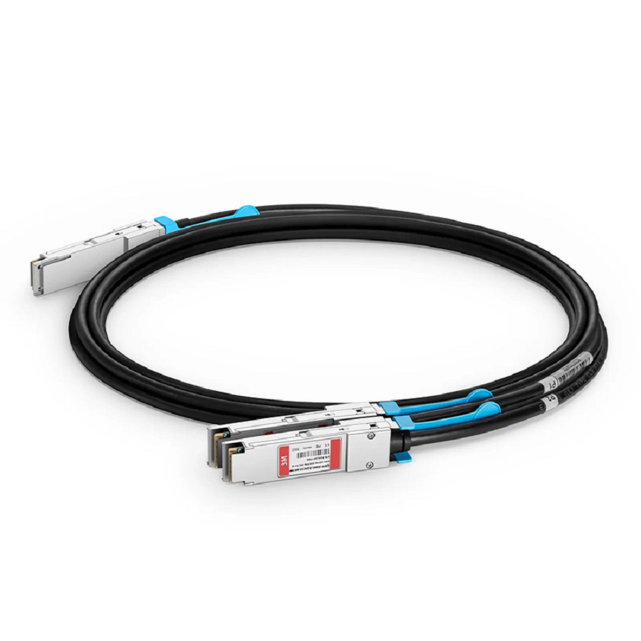 FyberOptix 3m (10ft) NVIDIA/Mellanox MCA7J50-H003R Compatible 200G QSFP56 4 x 50G PAM4 to 2 x 100G QSFP56 2 x 50G PAM4 InfiniBand HDR Active Direct Attach Copper Breakout Cable for Quantum Switches and ConnectX-6 HCA