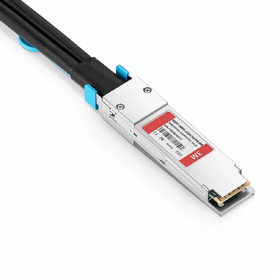 FyberOptix 3m (10ft) NVIDIA/Mellanox MCA7J50-H003R Compatible 200G QSFP56 4 x 50G PAM4 to 2 x 100G QSFP56 2 x 50G PAM4 InfiniBand HDR Active Direct Attach Copper Breakout Cable for Quantum Switches and ConnectX-6 HCA