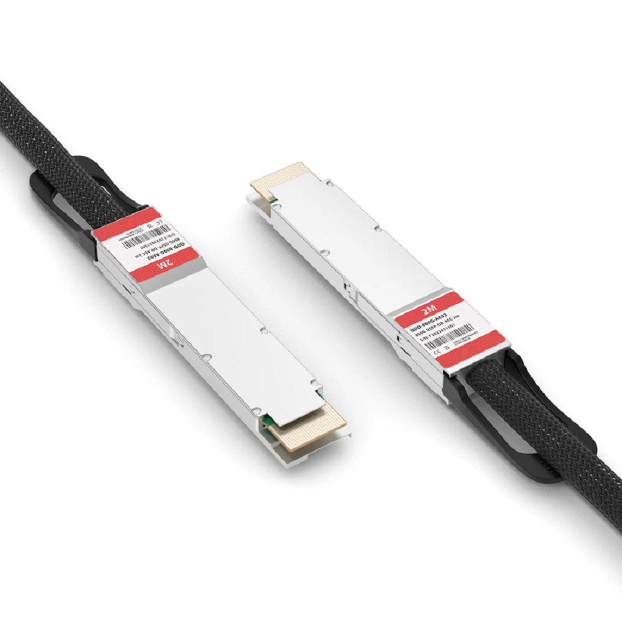 FyberOptix 3m (10ft) NVIDIA/Mellanox MCA7J50-H003R Compatible 200G QSFP56 4 x 50G PAM4 to 2 x 100G QSFP56 2 x 50G PAM4 InfiniBand HDR Active Direct Attach Copper Breakout Cable for Quantum Switches and ConnectX-6 HCA