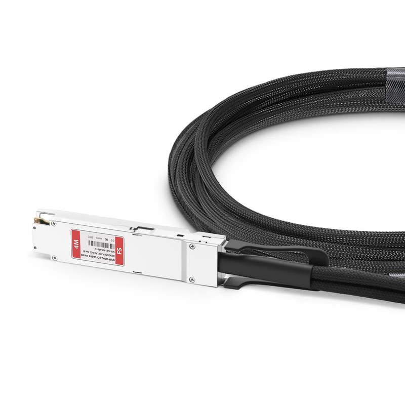 FyberOptix 4m (13ft) NVIDIA/Mellanox Compatible 800G OSFP 8 x 100G PAM4 Finned Top to 2 x 400G OSFP 4 x 100G PAM4 Flat Top InfiniBand NDR Active Electrical Copper Breakout Cable for Quantum-2 Switches and ConnectX-7 HCA