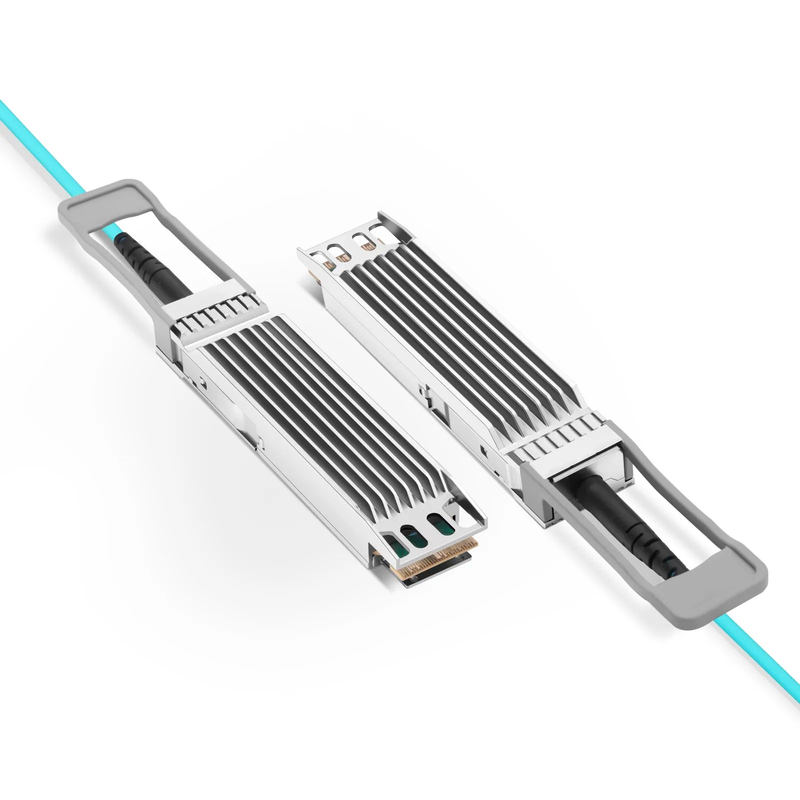 FyberOptix 15m (49ft) NVIDIA/Mellanox Compatible 800G OSFP 8 x 100G PAM4 Finned Top InfiniBand NDR Active Optical Cable for Quantum-2 Switches