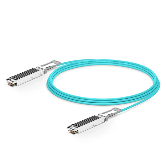 FyberOptix 30m (98ft) NVIDIA/Mellanox Compatible 800G OSFP 8 x 100G PAM4 Finned Top InfiniBand NDR Active Optical Cable for Quantum-2 Switches